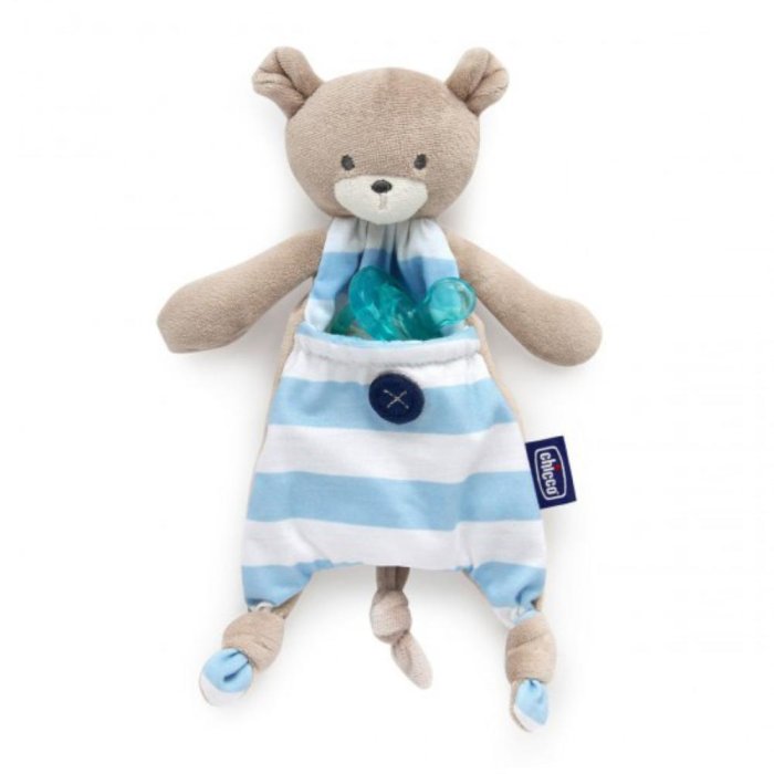 Chicco Pocket Friend Portasucchietto 0 m+ Orsetto Azzurro 1 Pezzo