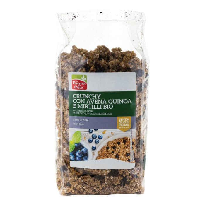 Crunchy Avena e Quinoa ai Mirtilli Cereali Biologici per Colazione Croccante e Sana