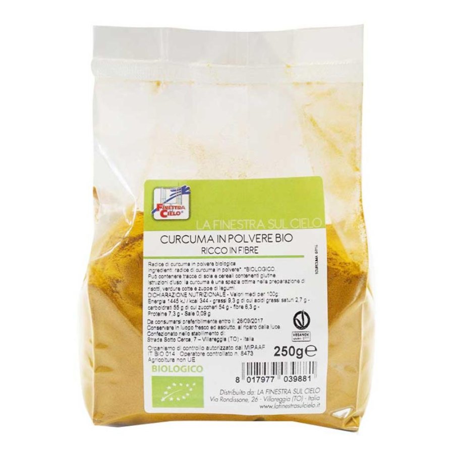 Curcuma Bio in Polvere 250 Grammi – Spezia Naturale per Cucina e Benessere