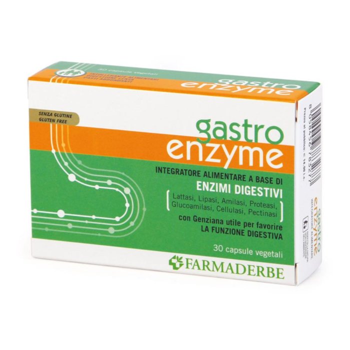 Farmaderbe Gastro Enzyme Integratore Alimentare 30 Capsule Vegetali