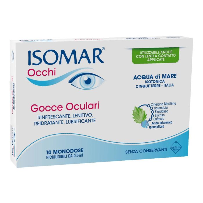 Isomar Occhi Gocce Oculari All'acido Ialuronico 0,20% 10 Flaconcini