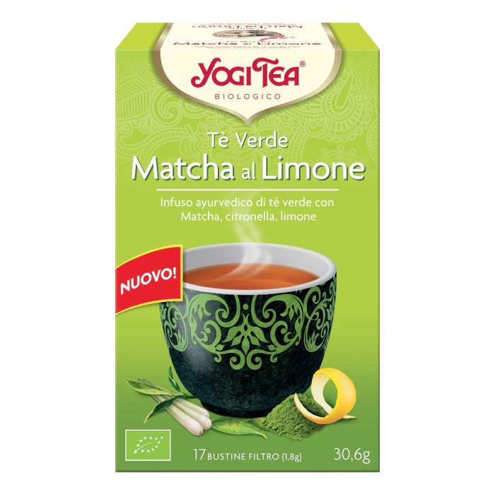Yogi Tea Tè Verde Macha Limone Infuso Ayurvedico 17 Bustine