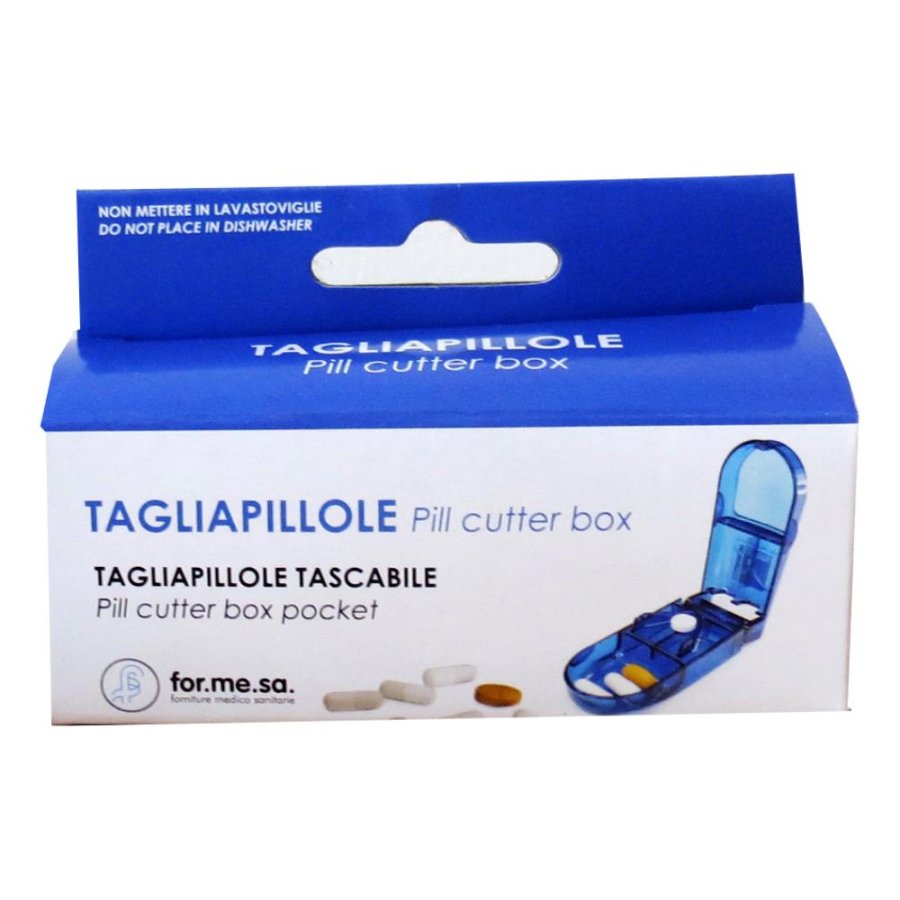 Tagliapillole Tascabile con Scomparto Portapillole – Taglia e Conserva Pillole e Compresse da Viaggio Tagliapillole Tascabile con Scomparto Portapillole – Taglia e Conserva Pillole e Compresse da Viaggio