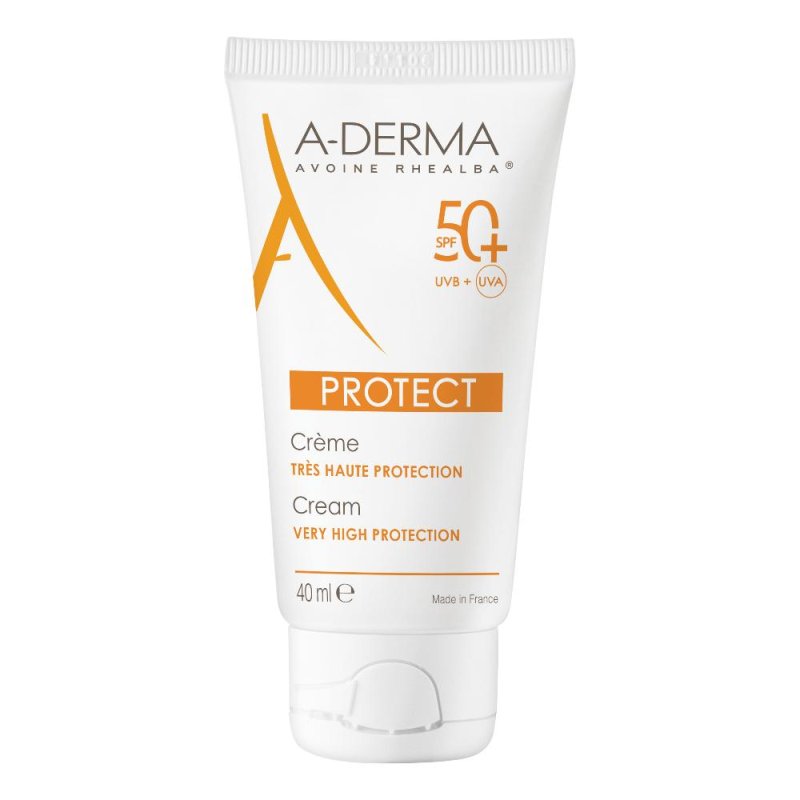 A-Derma  Solare Protect SPF50+ Crema Viso Corpo Protezione Altissima 40 ml