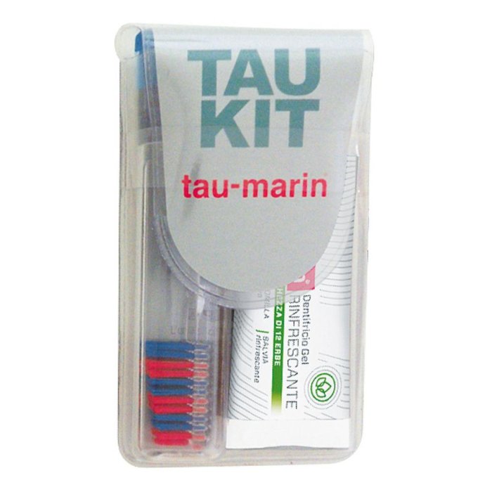 Tau-marin Tau-Kit Duro Spazzolino Duro Tascabile + Dentifricio alle 12 Erbe 20 ml