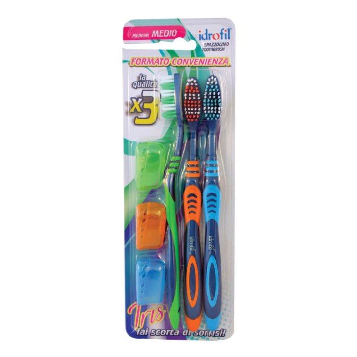 Spazzolino Tripacco Idrofil - set 3 spazzolini da denti