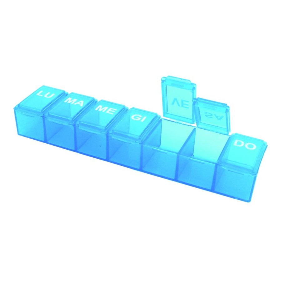 Portapillole Settimanale Debridge con 7 Scomparti Giornalieri Compatto per Farmaci e Integratori