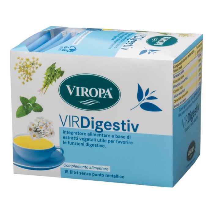 Viropa Virdigestiv Tisana Digestiva alle Erbe Selezionate Biologica in Filtri