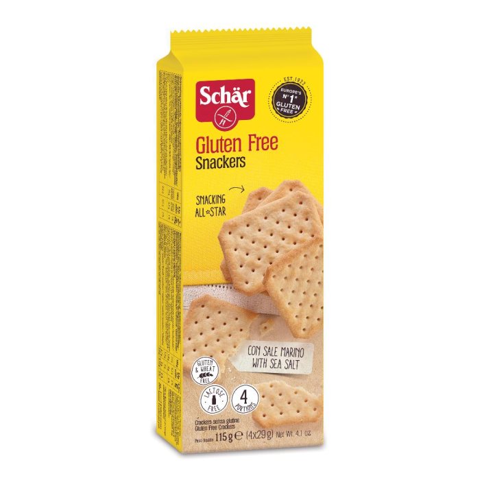 Schar Snackers Crackers Salati Senza Glutine 115 Grammi