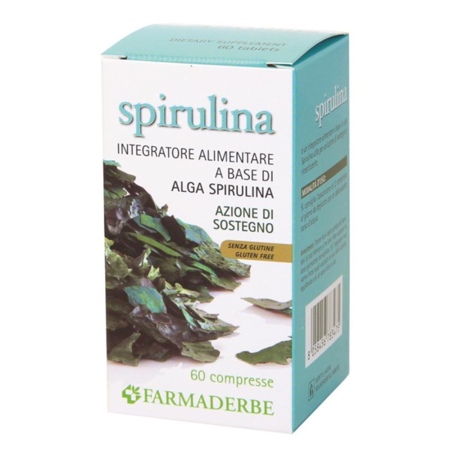 Spirulina Integratore Alimentare 60 Compresse Naturali ad Alto Contenuto di Proteine e Vitamine