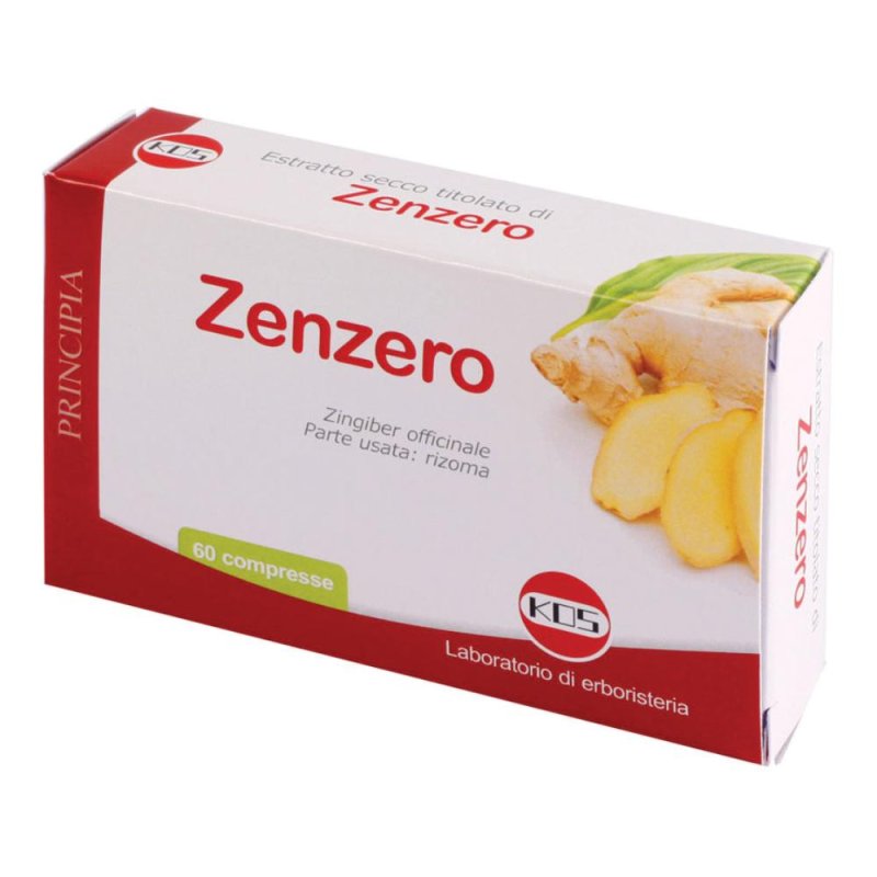 Zenzero Estratto Secco Kos 60 compresse - integratore di zenzero per digestione e benessere gastrointestinale