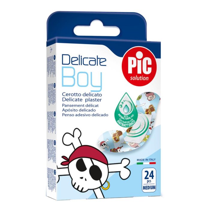 Artsana Pic Delicate Boy Cerotto Delicato Misura Medium 19X72 mm 24 Cerotti