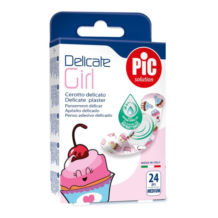 Artsana Pic Delicate Girl Cerotto Delicato Misura Medium 19X72 mm 24 Cerotti