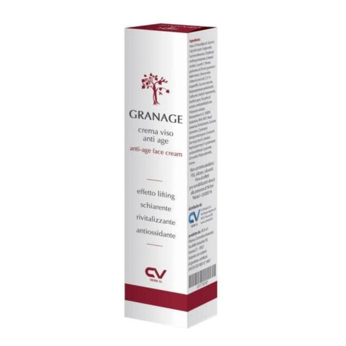 Granage Crema Viso Anti Età Antirughe 50 ml Trattamento Idratante Rassodante