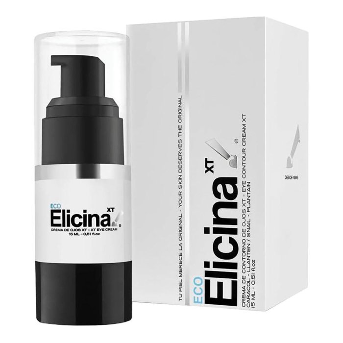 Elicina Eco XT crema contorno occhi 15 ml - trattamento antirughe con bava di lumaca per borse e occhiaie
