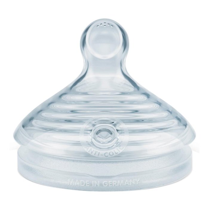 NUK Nature Sense Tettarella in Silicone 0-6 Mesi Flusso Medio per Latte e Baby Food, Anticolica, Compatibile con Biberon NUK Nature Sense, Key per un’Esperienza di Allattamento Naturale