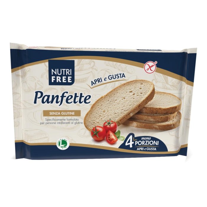 NutriFree Panfette Nuova Ricetta Morbida Pane Senza Glutine 300g (4x75g)​