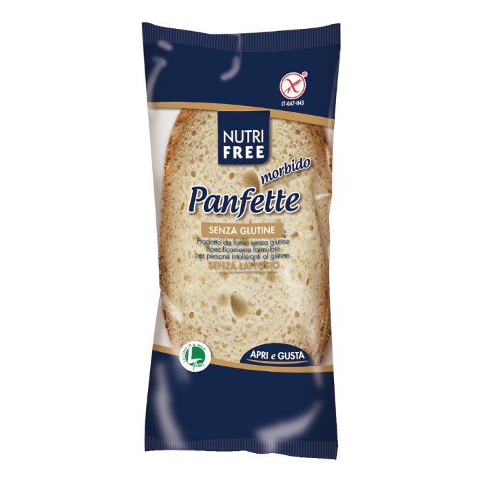 Panfette Nutrifree morbido 75 grammi  - Pane senza glutine e lattosio, morbido e pronto all'uso
