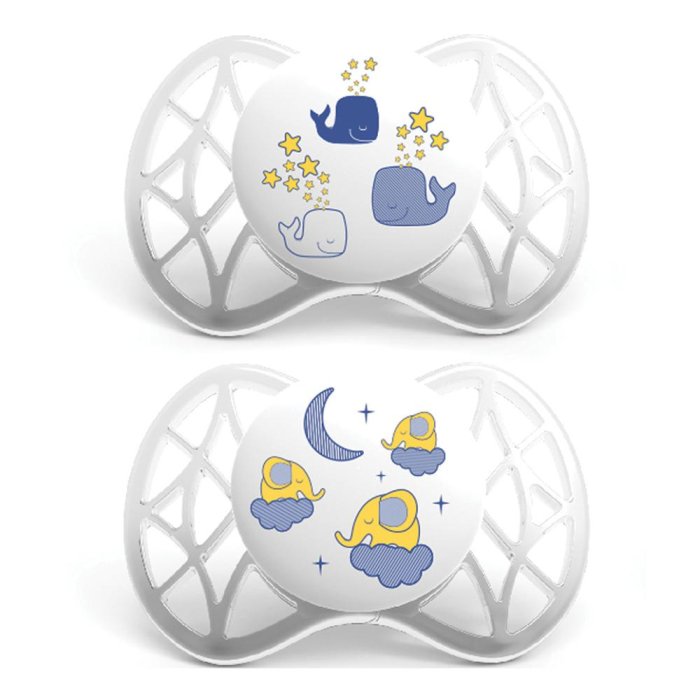 Nuvita Succhietto Che Si Illumina Al Buio Tettarella Simmetrica 0 Mesi+