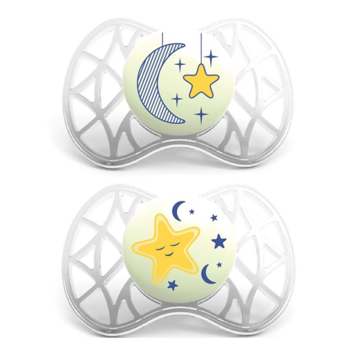 Nuvita Succhietto Che Si Illumina Al Buio Tettarella Ortodontica 6 Mesi+