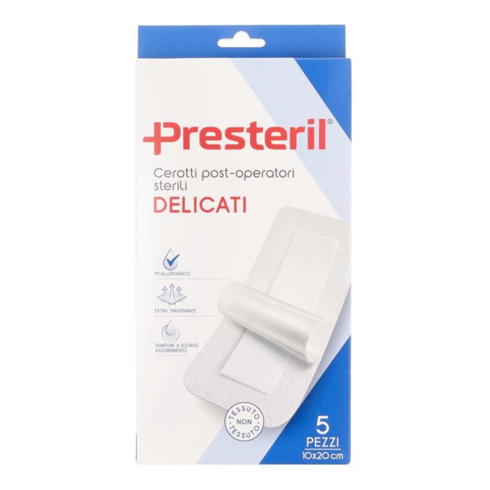 Medipresteril Medicazioni Post Operatorie Delicate Sterili 10 x 20 cm 4 Pezzi