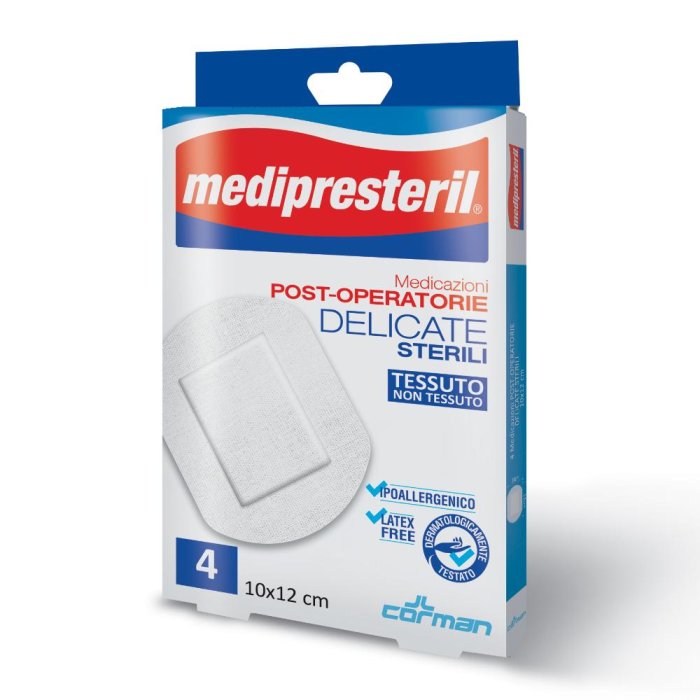 Medipresteril Medicazioni Post Operatorie Delicate Sterili 10x12cm 4Pezzi