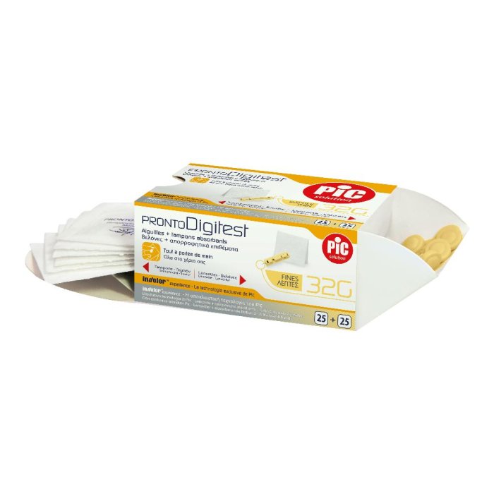 PikDare Pic Artsana Specialista delle Iniezioni Controllo Glicemia Digitest Lancette G32 25 pz