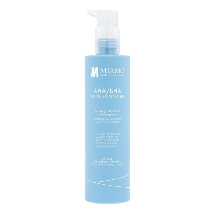 Miamo Acnever AHA/BHA Purifying Cleanser gel detergente viso purificante 250 ml