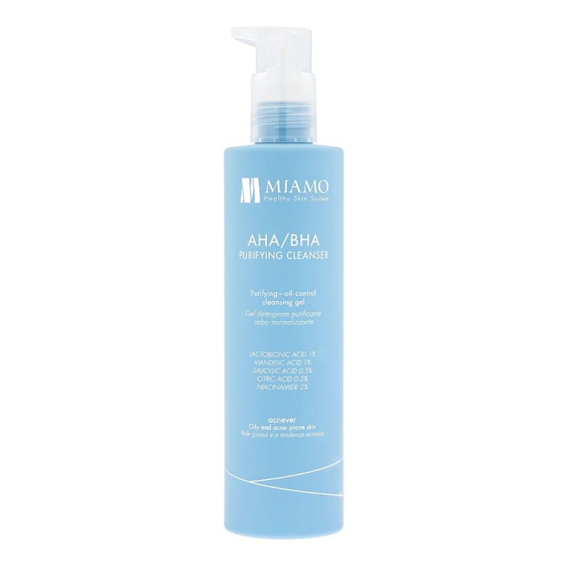 Miamo Acnever AHA/BHA Purifying Cleanser gel detergente viso purificante 250 ml
