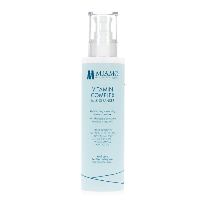 Miamo Total Care Vitamin Complex Milk - Latte detergente struccante viso e occhi nutriente 250 ml