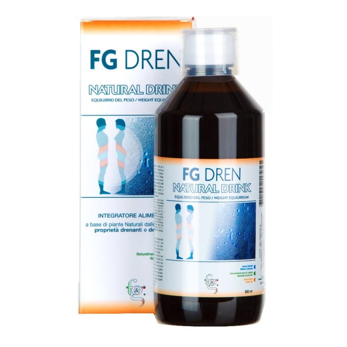 FG Dren Integratore Drenante Liquido 500 ml per Drenaggio dei Liquidi e Depurazione dell’Organismo
