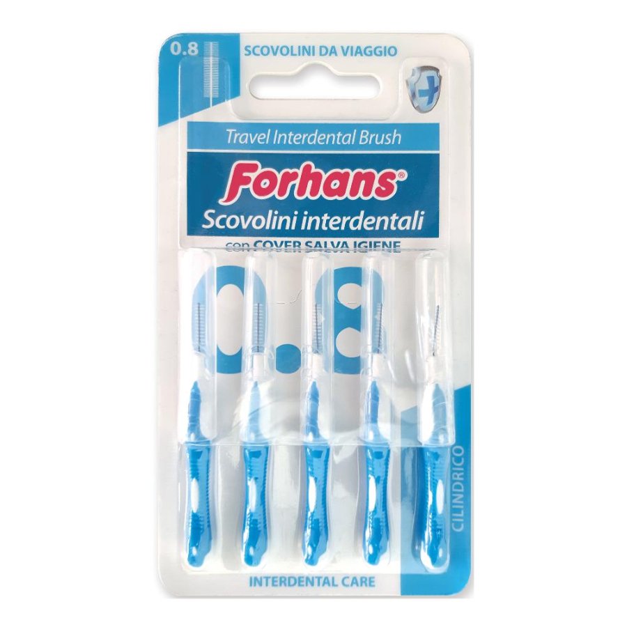 Uragme Forhans Igiene Dentale Scovolino da Viaggio Misura 0.8 5 pezzi