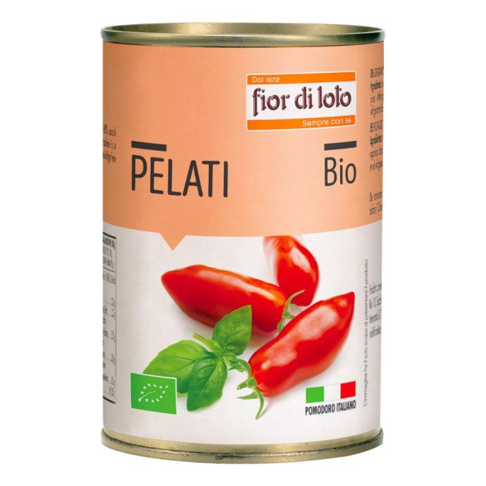 Pomodori pelati biologici 400 g Fior di Loto in latta