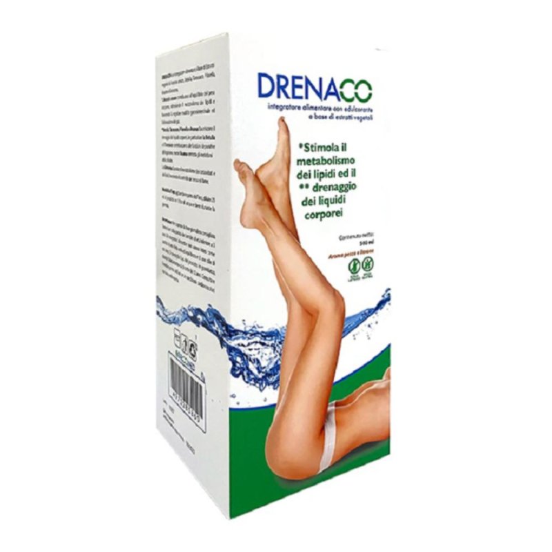 Drenaco 500 ml Integratore Drenante Liquido Naturale per Depurazione dell’Organismo e Benessere delle Gambe