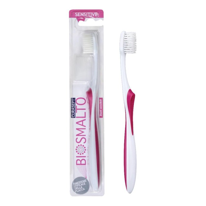 Curasept Biosmalto Sensitive Spazzolino Denti Sensibili 1 Pezzo Con Copritestina
