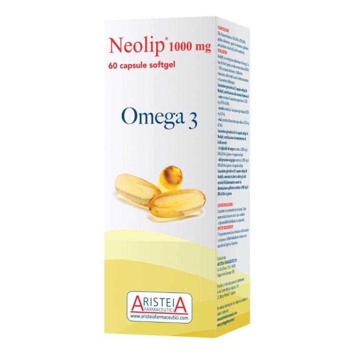 Neolip 1000 mg 60 softgel - integratore con acidi grassi omega 3 ad alto dosaggio