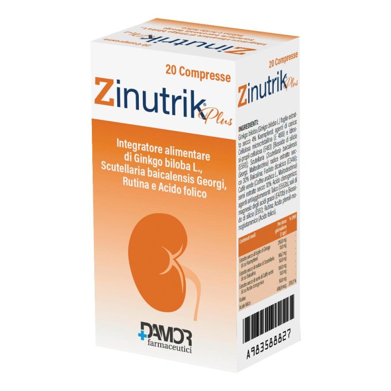 Fidia  Antiossidanti Zinutrik Integratore Alimentare 20 Compresse