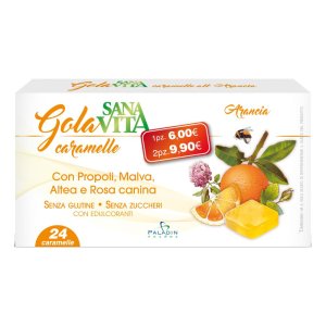 Paladin Pharma Sanavita - Caramelle Gola Arancia 24 Caramelle