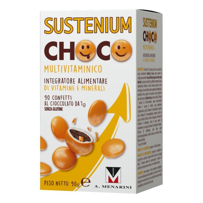 Menarini  Minerali Sustenium Choco Multivitaminico Integratore 90 Confetti