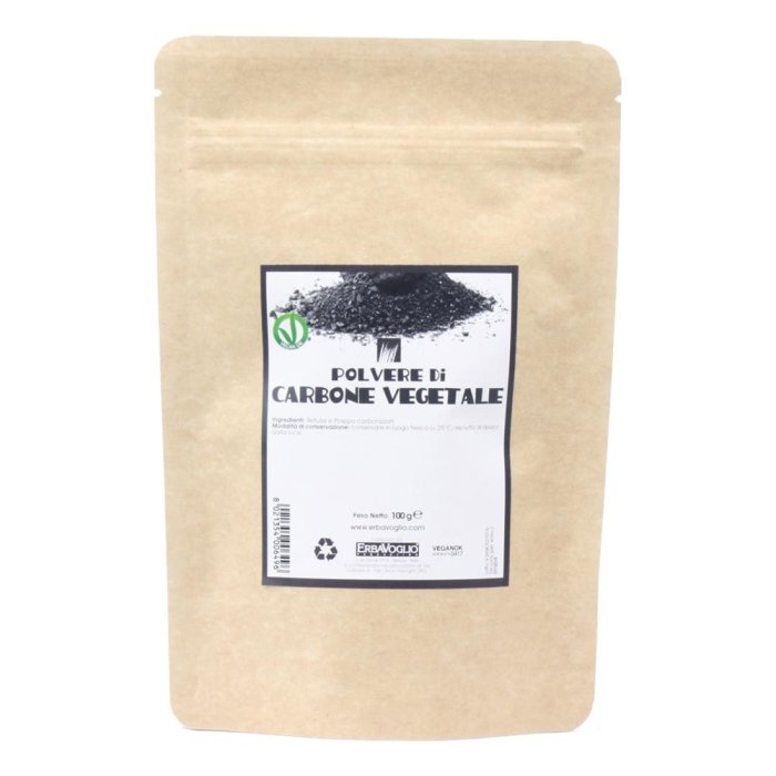 Carbone vegetale polvere 100 g - carbone attivo in polvere per gonfiore addominale