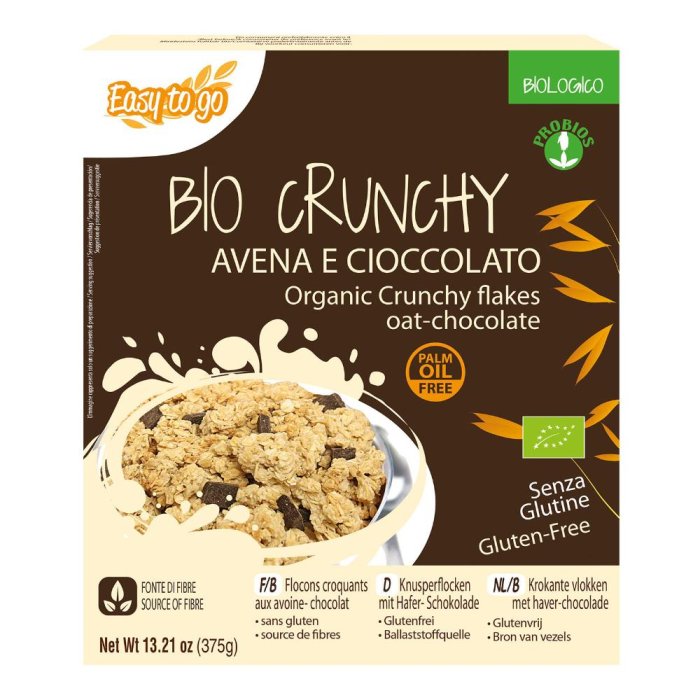 Easy To Go Bio Crunchy Avena E Cioccolato 375 G