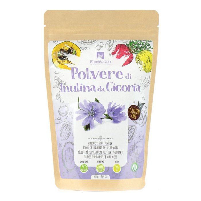 Erbavoglio Polvere di Inulina da Cicoria Digestione Intestino e Detox 200g