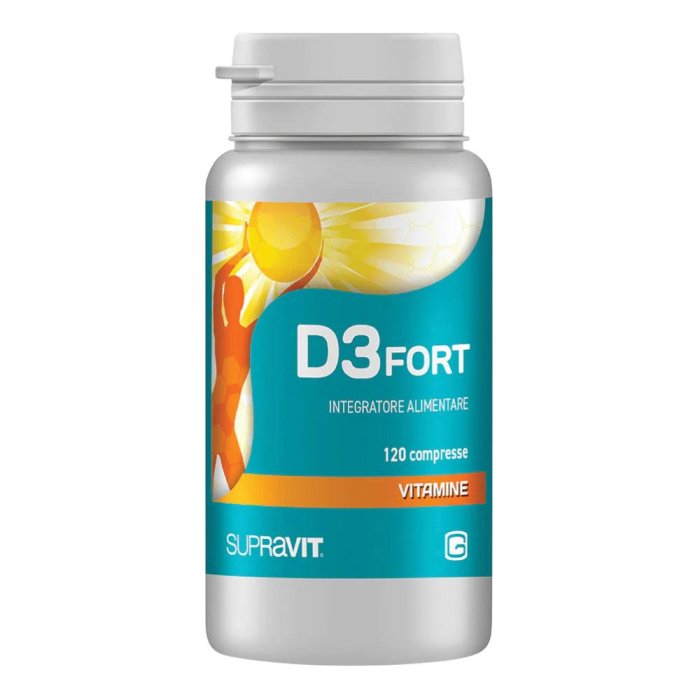 Integratore Vitamina D3 Fort 120 Compresse Alta Potenza per Sistema Immunitario e Salute di Ossa e Denti