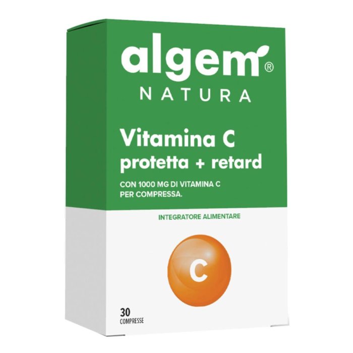 Algem Vitamina C Prot Plus Retard 30 Compresse Integratore a Rilascio Prolungato per Difese Immunitarie