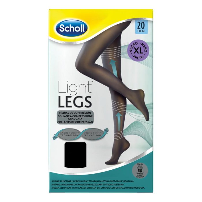 Scholl Lightlegs 20 Denari Taglia Xl Colore Nero 1 Paio