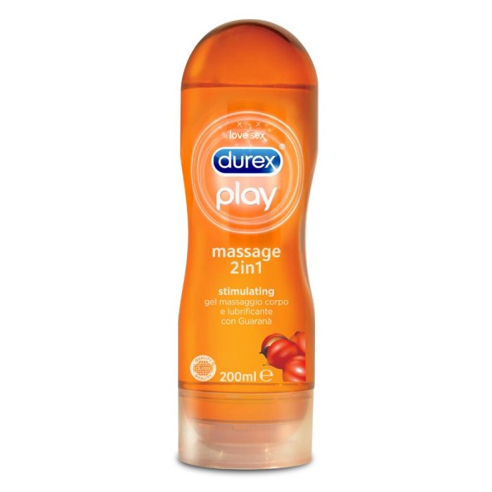 Durex Massage 2in1 Stimulating Gel Massaggio Corpo Guaranà 200 ml