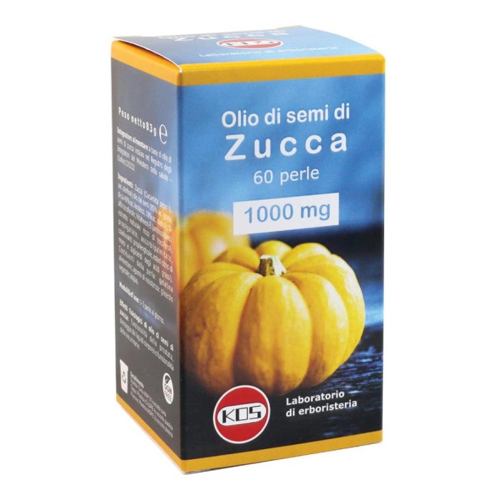 Kos Olio di Zucca Integratore Benessere Prostata e Vie Urinarie 60 Perle