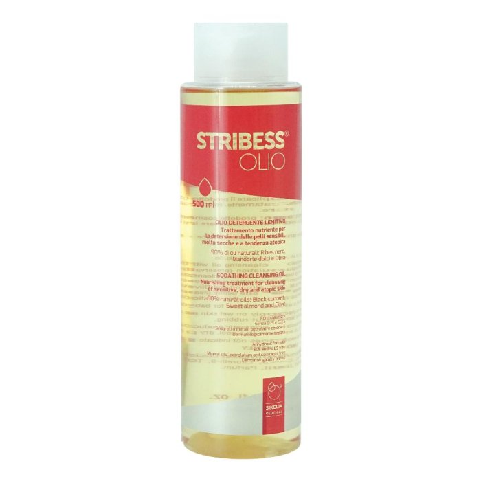 Stribess Olio 500 ml – Olio Detergente Emolliente per Pelli Sensibili, Secche e Delicate