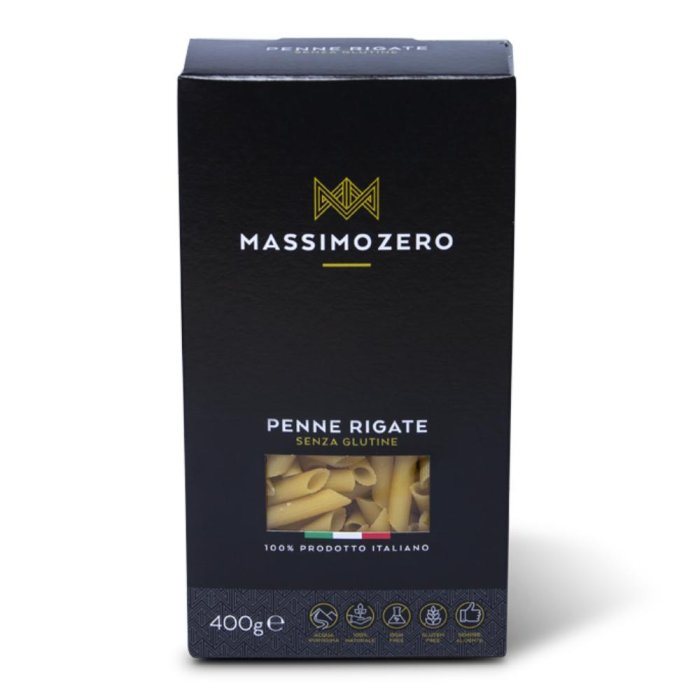 Massimo Zero Alimenti senza Glutine Penne Rigate Pasta Secca 400 g