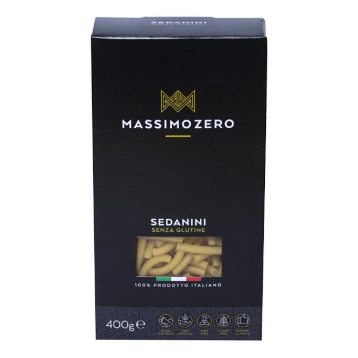 Massimo Zero Alimenti senza Glutine Sedanini Rigati Pasta Secca 400 g